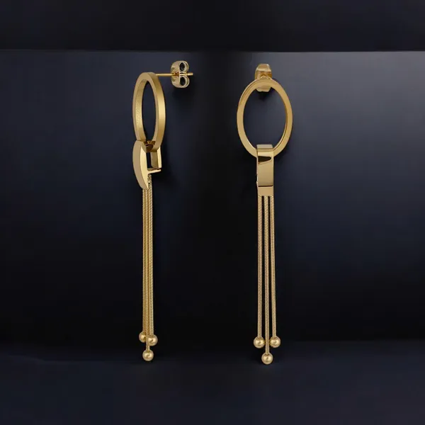 Gold_Oval_Chain_Tassel_Drop_Earrings_For_Women_And_Girls